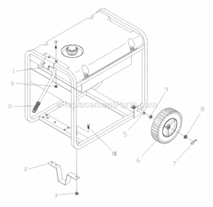 Wheel_Kit Diagram and Parts List for 1812-2  Briggs and Stratton Generator